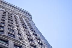 street view in Manhattan New York with architecture and people