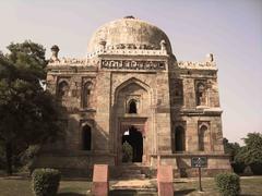 Ancient tomb structures in Lodhi Gardens