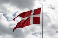 Danish flag flying at Kastell von Kopenhagen monument