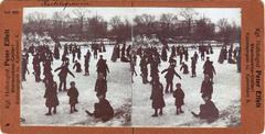 Historic ice skating on Kastellet's moat around 1900