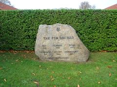 Memorial stone for battles in the Schleswig Wars and World War II in Copenhagen