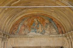 fresco on the facade of San Domenico church in Arezzo