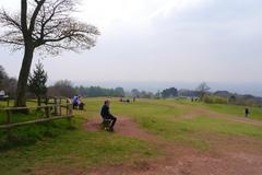 Below the summit of Clent Hill