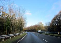 A491 road passing above Clent with a scenic landscape