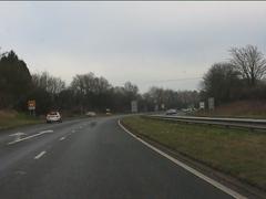 A491 road at the junction for Holy Cross