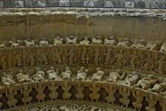 South portal of St.-Pierre Aulnay showing the second and third arches from below