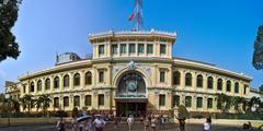 Saigon Central Post Office at sunset