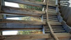 View down the spiral stairs of Sauvabelin Tower