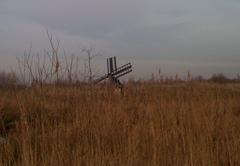 The pumping mill De Tjasker in the Frisian nature reserve De Deelen