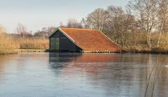 boat house at De Deelen low moorland marshes