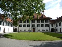 Schloss Interlaken with lush green surroundings