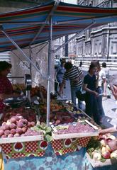 fruit stand in Florence 1977