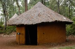 Boys hut in Luo village at Bomas of Kenya near Nairobi