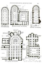 Church plans of medieval Spanish architecture