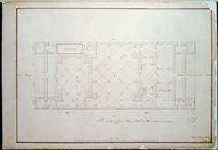 Cellar story plan of the 2nd Bank of the United States in Philadelphia