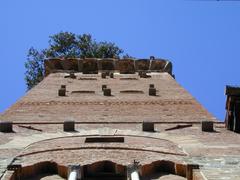 Tower of Palazzo Guinigi with trees on the roof in Lucca