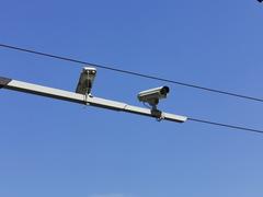 Video surveillance cameras at Macroplaza in Monterrey, Nuevo León, México