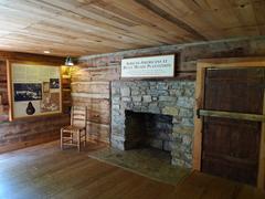 interior of reconstructed slave quarters at Belle Meade Plantation