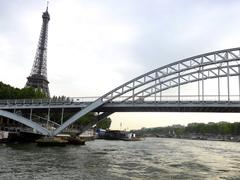 Eiffel Tower and Passerelle Debilly in Paris