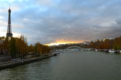 Eiffel Tower and passerelle Debilly