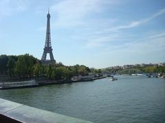 Eiffel Tower viewed from a bridge in Paris