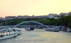 Passerelle Debilly bridge in Paris over the Seine River