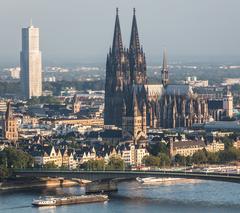 Hot air balloon over Cologne