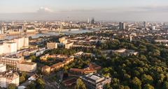 hot air balloon over Cologne