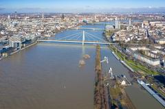 Flooded Poller Wiesen in Cologne, February 2021