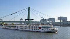 A-Rosa Aqua river cruise ship shortly after departing from Cologne