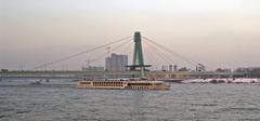 MS Aurelia sailing under Severins Bridge in Cologne