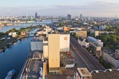 Hot air balloon flight over Cologne featuring Severins Bridge, Deutzer Hafen, Ellmühle, and Siegburger Straße