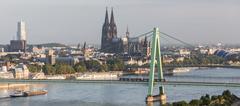 Hot air balloon over Cologne