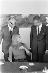 Melina Mercouri at a press conference in 1968