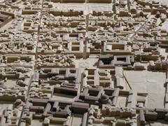 wooden model of Florence showcasing Annunziata and San Marco zones