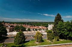 Panoramic view of Avignon from Jardin des Doms