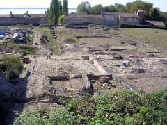 Excavations of Gallo-Roman houses in Plassac, Gironde, France