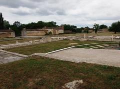 Vestiges of the Gallo-Roman villa of Plassac in Gironde, France