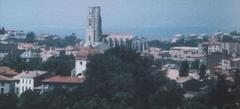 view over Carcassonne and Saint Vincent Church