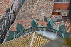 Panorama view from the top of the bell tower of Église Saint-Vincent in Carcassonne