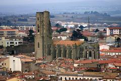 View of the Church of St. Vincent from the fortified city of Carcassonne