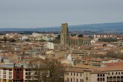 View of St. Vincent Church from the fortified city of Carcassonne