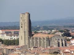 Église Saint-Vincent in Carcassonne seen from the North of castle walls