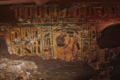 Detail of the sarcophagus of the mummy from Muséum de Perpignan