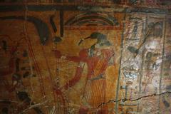 Coffin of the mummy of Perpignan Museum showing a priest-scribe from the Temple of Amun-Re, 21st Dynasty, named Iouef-en-Khonsou