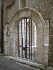 View of Campo Santo de Perpignan's historic porch