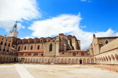 Cour du Campo Santo in Perpignan with its historical cloister-cemetery architecture