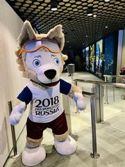 2018 FIFA World Cup mascot Zabivaka at FIFA World Football Museum in Zurich