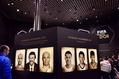 FIFA Ballon D'Or Awards display at the FIFA Museum