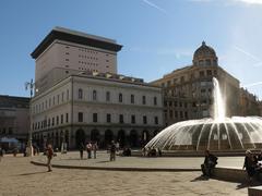 Monument at Piazza Raffaele De Ferrari in Genoa, Italy